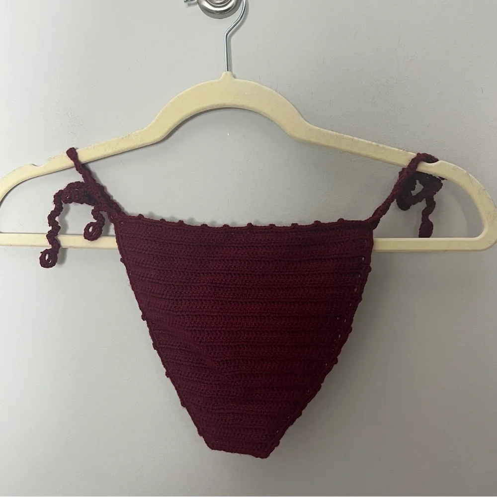 NEW Lovers and Friends Crochet String Bikini Bottom Bathing Suit Swim Medium 449 - Picture 4 of 8